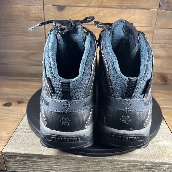 Irish Setter Mens Sz 10 E2 WIDE Rockford 5&quot; Waterproof Grey/Blue Work Boots