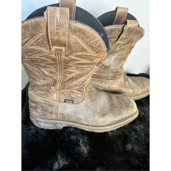 Irish Setter Marshall Men's Size 9  US Brown Leather Pull-on Work Boots 83923