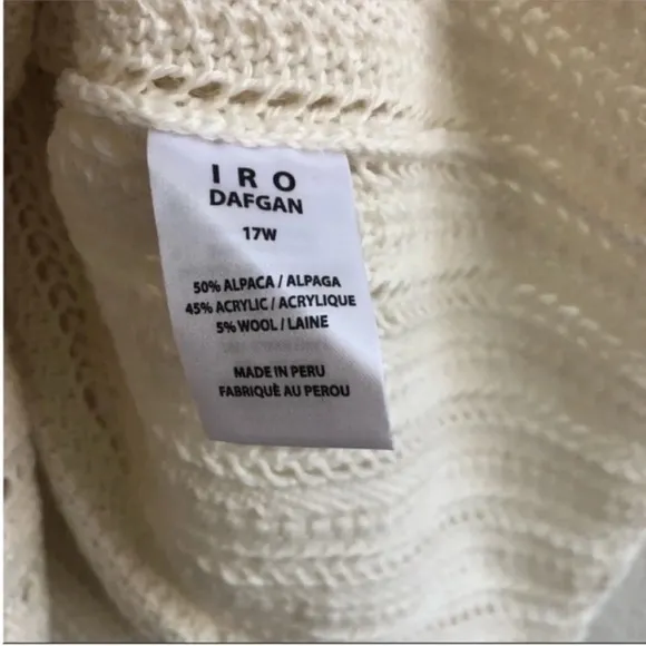 IRO Dafgan Ruffle Sleeve Knit Sweater Wool Alpaca