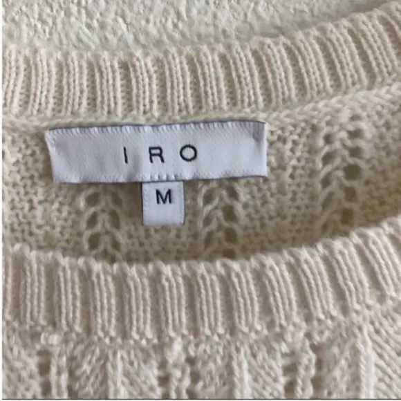 IRO Dafgan Ruffle Sleeve Knit Sweater Wool Alpaca