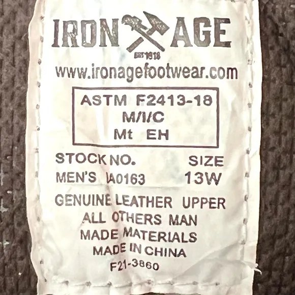 Iron Age Steel Toe Met‎ Guard Work Boots