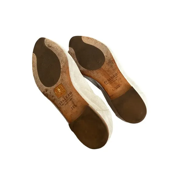 ITALEAU Mara Katia Ballet Flat Italian Suede Shoes 36.5 US 6