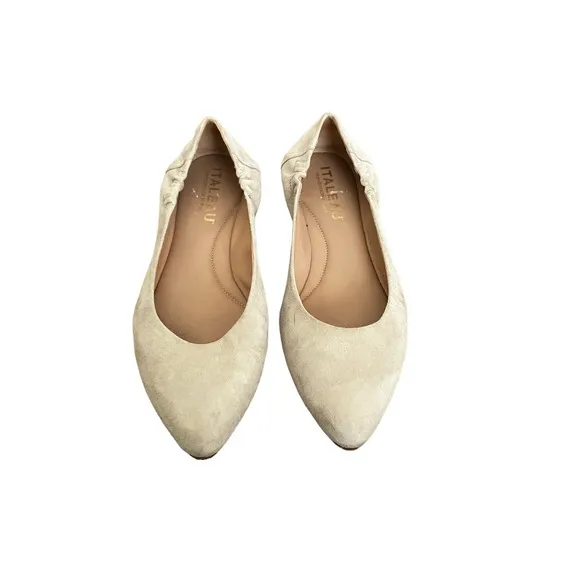 ITALEAU Mara Katia Ballet Flat Italian Suede Shoes 36.5 US 6