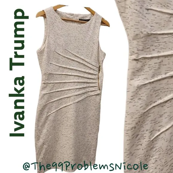 Ivanka Trump Spacedye Sunburst Sheath Cocktail Dress
