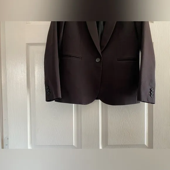 J. Crew Black Blazer Stretch Cotton Size 6