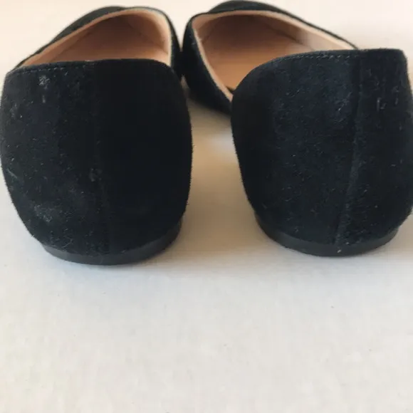 J. Crew Black Suede Flat Shoes Size 6