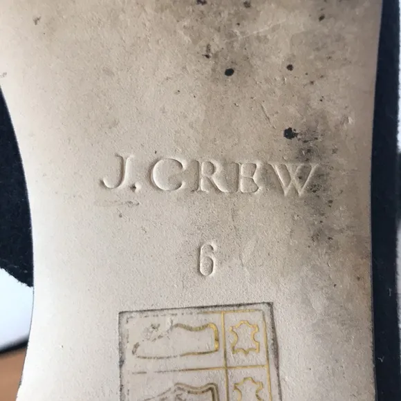 J. Crew Black Suede Flat Shoes Size 6