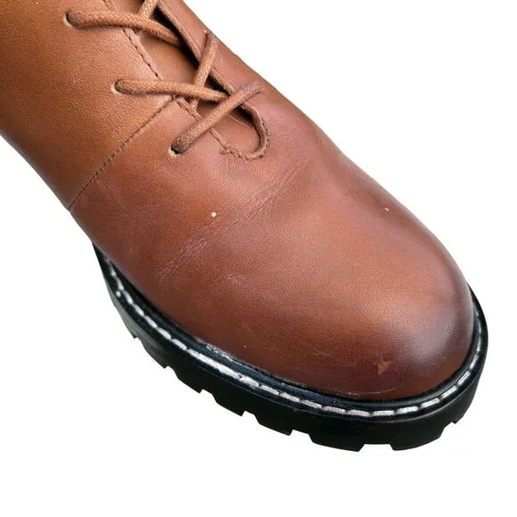J. Crew boots women’s size 7.5 work boots Brown chorecore lug sole Gwen cabin