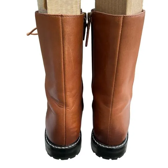 J. Crew boots women’s size 7.5 work boots Brown chorecore lug sole Gwen cabin