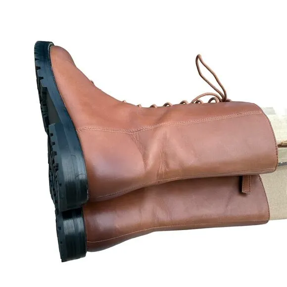 J. Crew boots women’s size 7.5 work boots Brown chorecore lug sole Gwen cabin