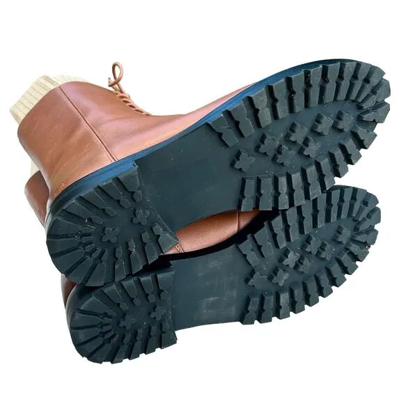 J. Crew boots women’s size 7.5 work boots Brown chorecore lug sole Gwen cabin