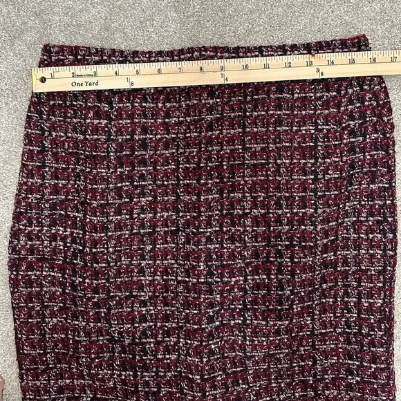 J. Crew Burgundy &amp; Navy Tweed No. 2 Pencil Skirt - Size 8 - EUC - Fall Styling