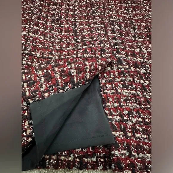 J. Crew Burgundy &amp; Navy Tweed No. 2 Pencil Skirt - Size 8 - EUC - Fall Styling