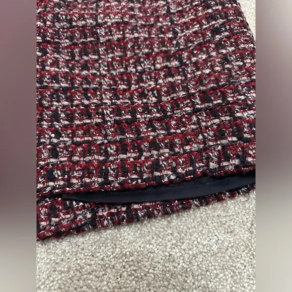J. Crew Burgundy &amp; Navy Tweed No. 2 Pencil Skirt - Size 8 - EUC - Fall Styling