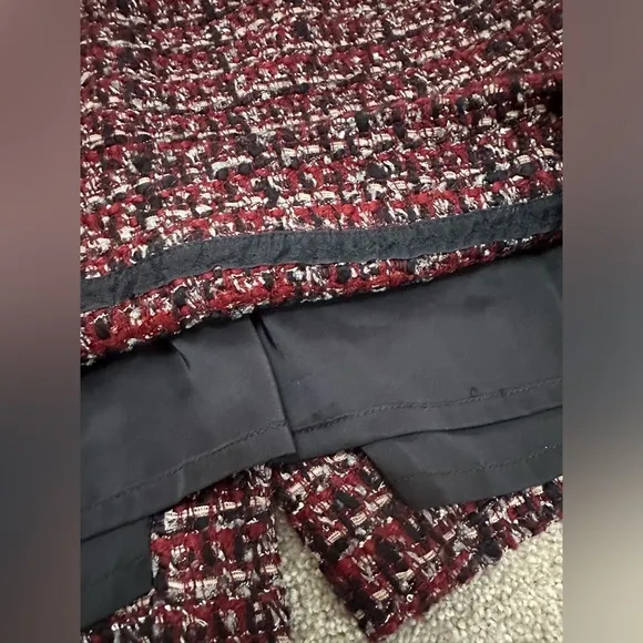 J. Crew Burgundy &amp; Navy Tweed No. 2 Pencil Skirt - Size 8 - EUC - Fall Styling