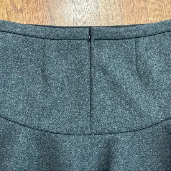 J. Crew Charcoal Gray Wool Layered Flounce Skirt size 4