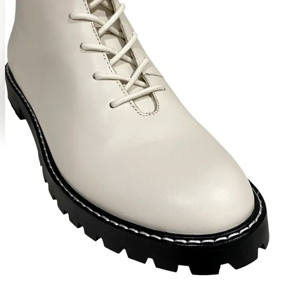 J. Crew Gwen Lug Sole Leather Lace-Up Boots Size 7