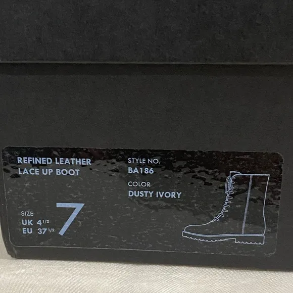 J. Crew Gwen Lug Sole Leather Lace-Up Boots Size 7