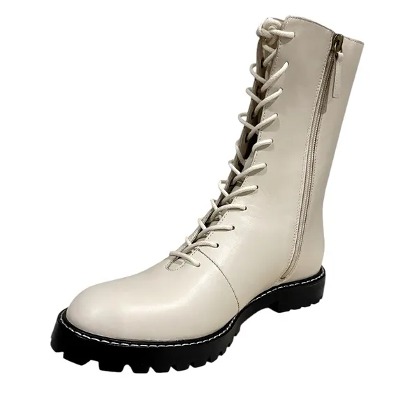 J. Crew Gwen Lug Sole Leather Lace-Up Boots Size 7