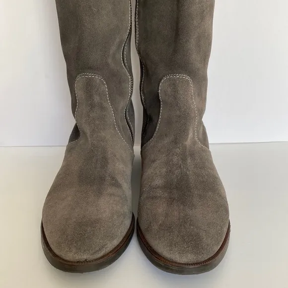 J. Crew Long Glenbrae Suede Flat Boots