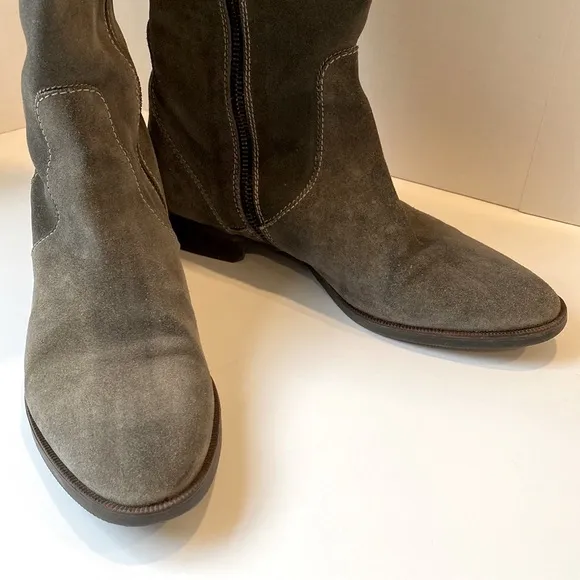 J. Crew Long Glenbrae Suede Flat Boots