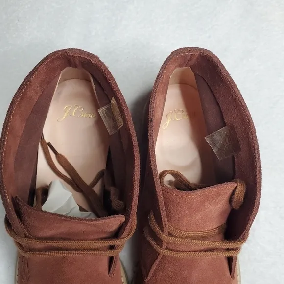 J. Crew Macalister Red Suede Leather Lace Up Ankle Boots