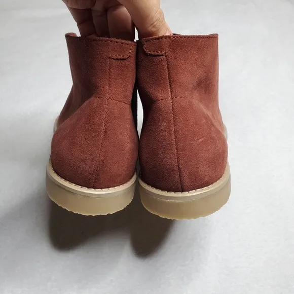 J. Crew Macalister Red Suede Leather Lace Up Ankle Boots