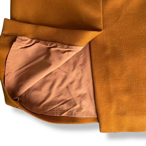 J. Crew No. 3 Pencil Skirt in Double-Serge Wool in English Saddle