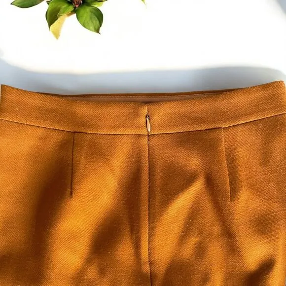 J. Crew No. 3 Pencil Skirt in Double-Serge Wool in English Saddle