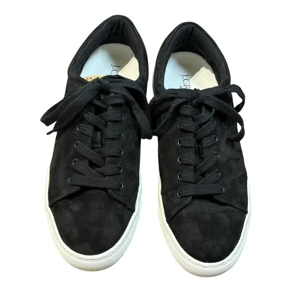 J. Crew Suede Sneakers Leopard Print Calf Hair Accents Shoes Women Size 8.5