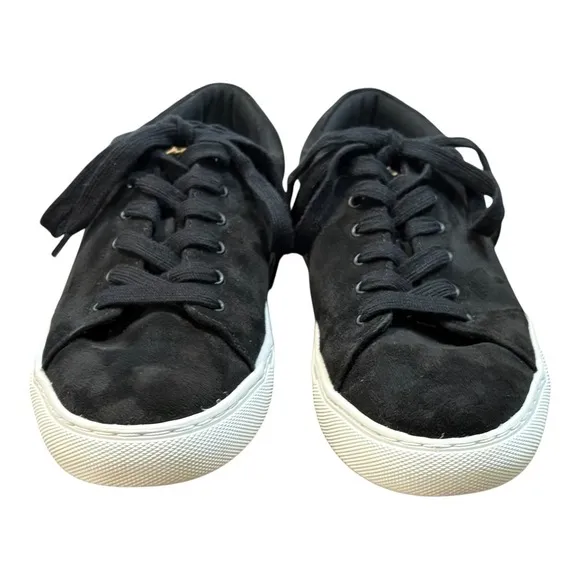 J. Crew Suede Sneakers Leopard Print Calf Hair Accents Shoes Women Size 8.5