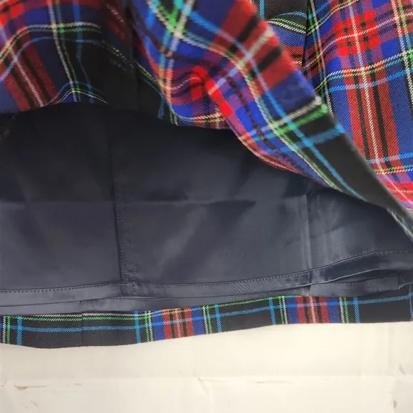 J. Crew Women's Wool Blend Trouser Mini Skirt In Plaid Stewart Tartan Size 4