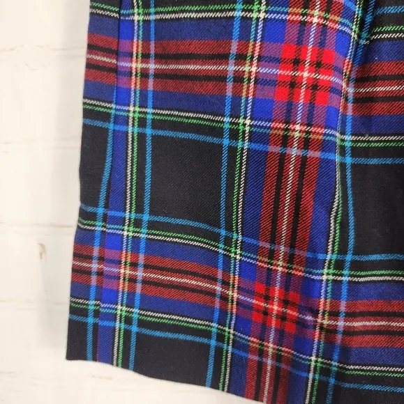 J. Crew Women's Wool Blend Trouser Mini Skirt In Plaid Stewart Tartan Size 4