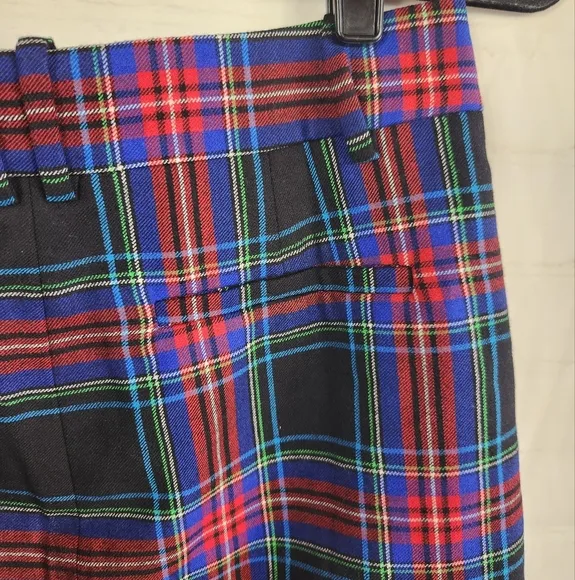 J. Crew Women's Wool Blend Trouser Mini Skirt In Plaid Stewart Tartan Size 4