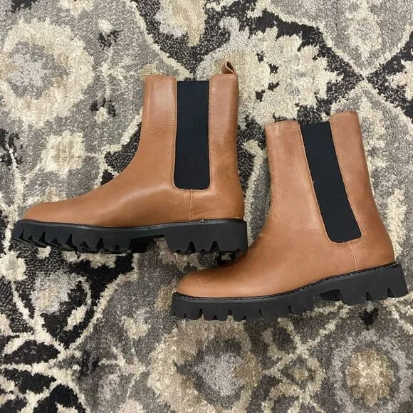 J. Crew Gwen lug-sole high-shaft Chelsea boots in leatherItem BA187*