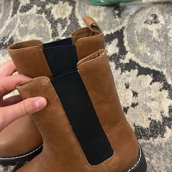 J. Crew Gwen lug-sole high-shaft Chelsea boots in leatherItem BA187*