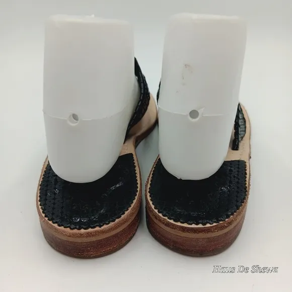 JACK ROGERS “JACK FLAT SANDAL” in GORGEOUS BLACK , SIZE 8