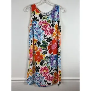 Jams World Dress Women’s Bold Hawaiin Floral Sleeveless Small Artsy Boho Cruise