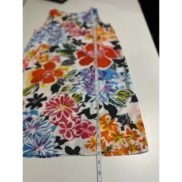 Jams World Dress Women’s Bold Hawaiin Floral Sleeveless Small Artsy Boho Cruise
