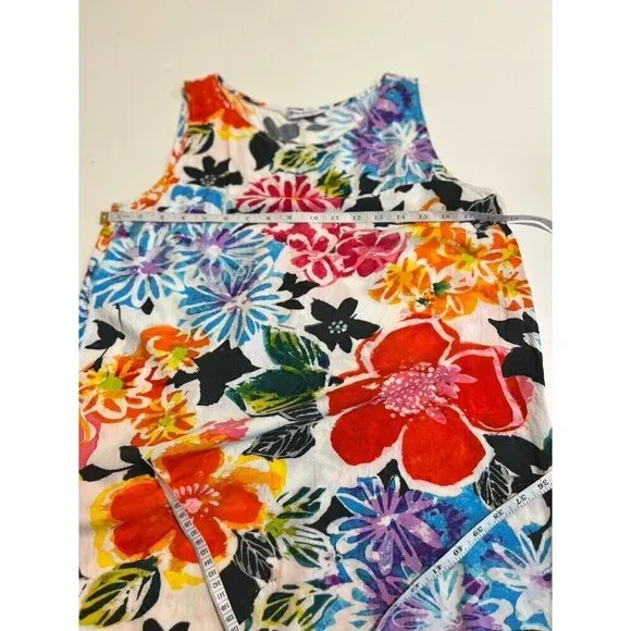 Jams World Dress Women’s Bold Hawaiin Floral Sleeveless Small Artsy Boho Cruise