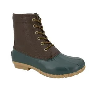 JBU Men's Maine Duck Waterproof Boots Brown Green Size 11