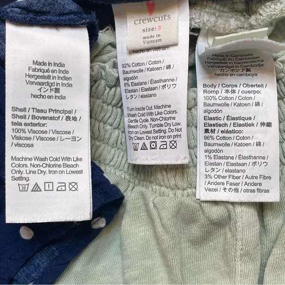 J.Crew Crewcuts Lot of 3 Bottoms Shorts Skort Skirt Leggings Summer Vacation 3T