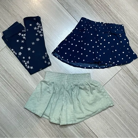 J.Crew Crewcuts Lot of 3 Bottoms Shorts Skort Skirt Leggings Summer Vacation 3T