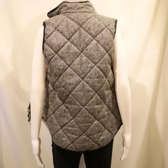 J.Crew Excursion Herringbone Quilted Vest Size Small