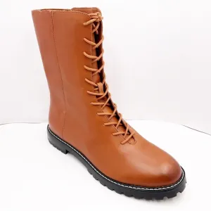 🆕{J.CREW} Gwen Lug-Sole Leather Lace-Up Tall Shaft Boots