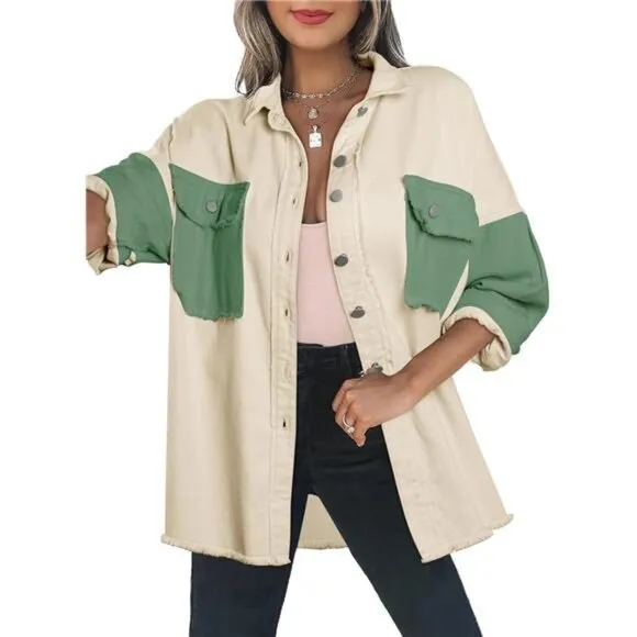 Jean Jacket Women Green