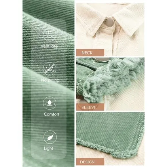 Jean Jacket Women Green
