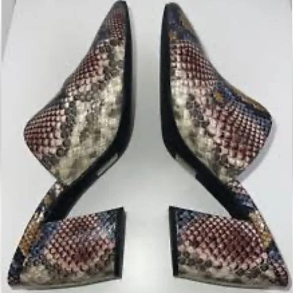 Jefferey Campbell Women's Snakeskin Mules - Multicolor