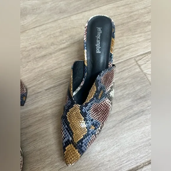 Jefferey Campbell Women's Snakeskin Mules - Multicolor