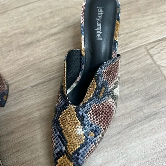 Jefferey Campbell Women's Snakeskin Mules - Multicolor